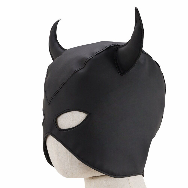 MT - Bull Horns Mask - Black photo
