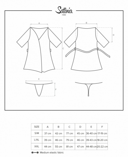 Obsessive - Satinia Robe - Gray - S/M photo