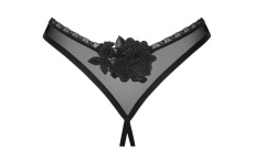 Obsessive - Latinesa Crotchless Thong - Black - XL/2XL 照片