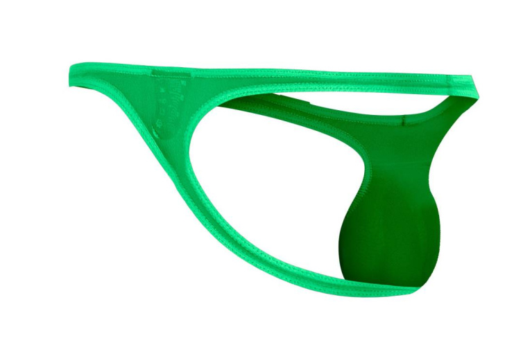 Cut4men - 夜光网状男仕迷你丁字内裤 - 绿色 - 大码 照片