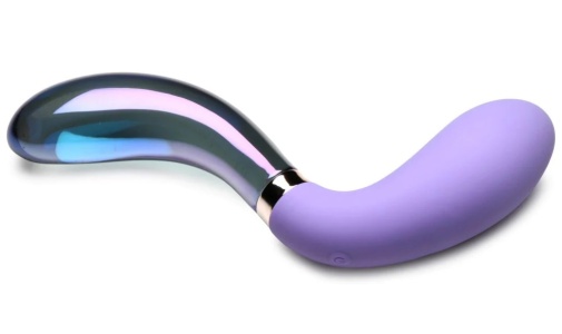 Prisms Erotic Glass - Wave Dual Ended Vibrator - Purple photo