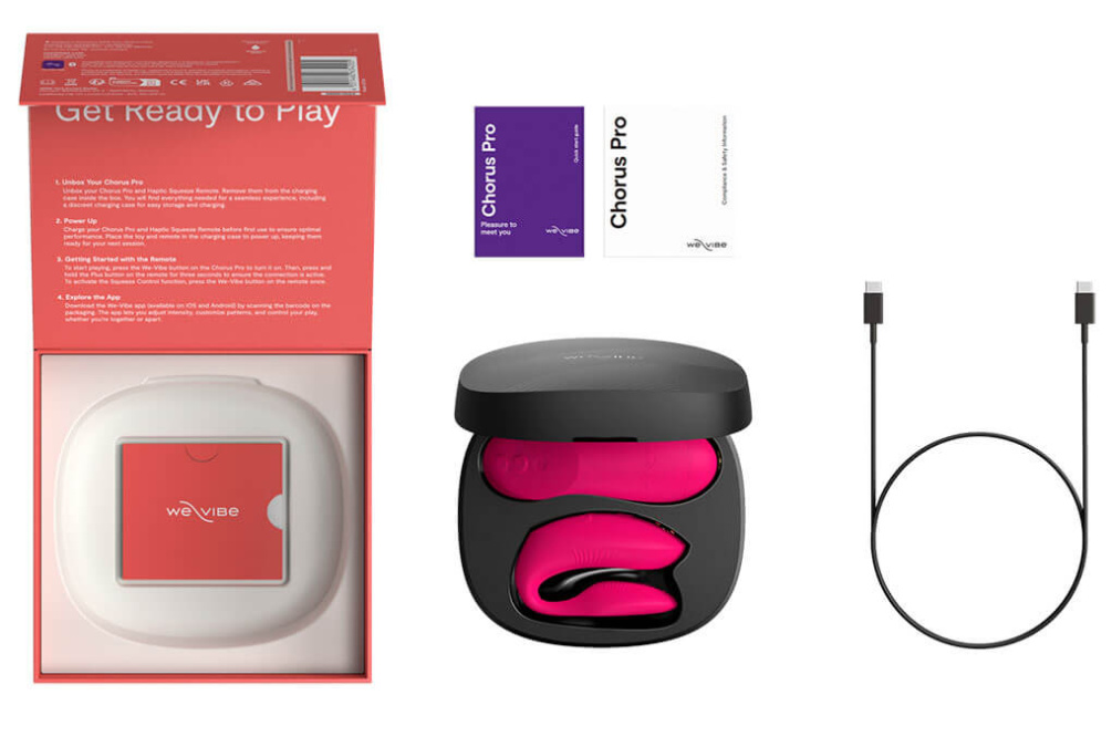Designed as a couples vibrator, the We-Vibe Chorus Pro i... We-Vibe - Chorus Pro Clitoral & G-Spot Couples Vibrator - Electric Pink photo-20