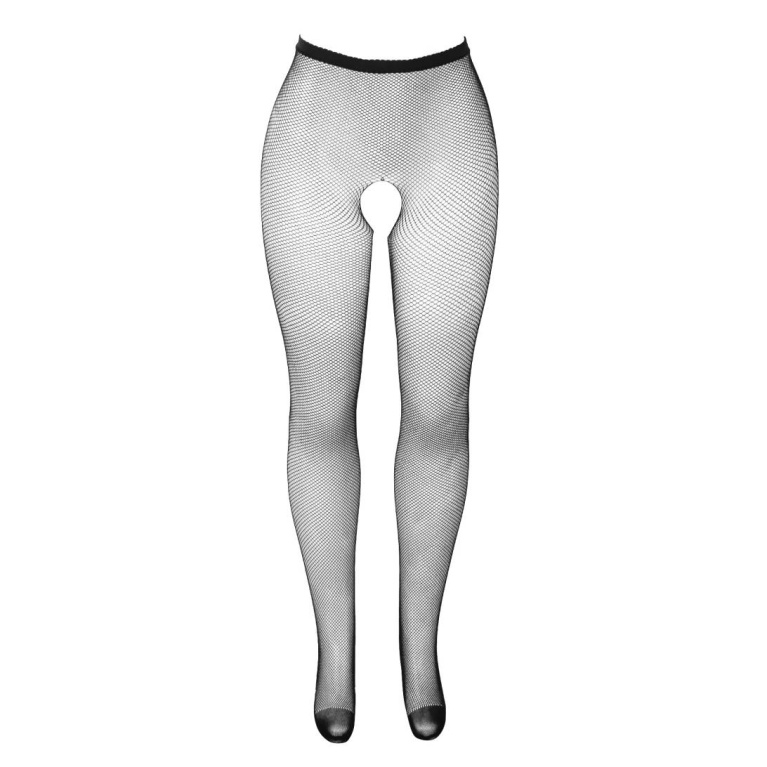 Ohyeah -  Mesh Crotchless Pantyhose - Black - L photo