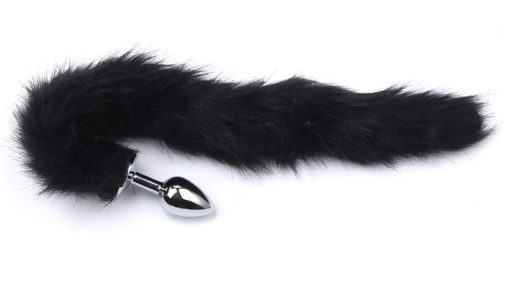 MT - Anal Plug S-size with Artificial Wool Tail - Black photo