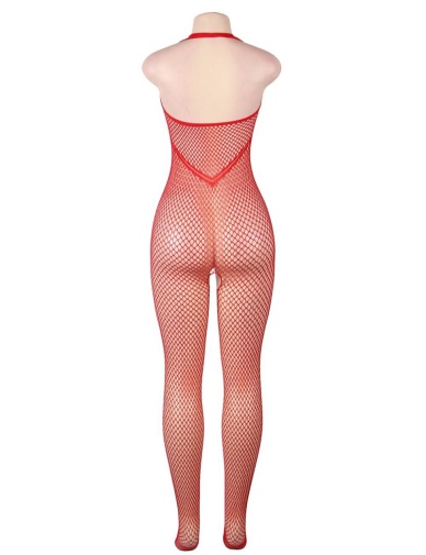 Ohyeah - Halter Neck Bodystocking - Red - M 照片