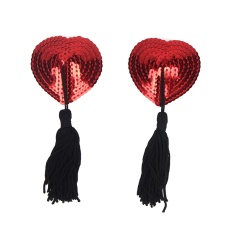 Ohyeah - Tassel Nipple Covers - Red/Black photo