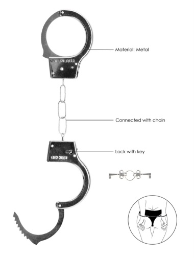 Shots - Ouch 入門級 毛毛手銬 - 銀色 照片