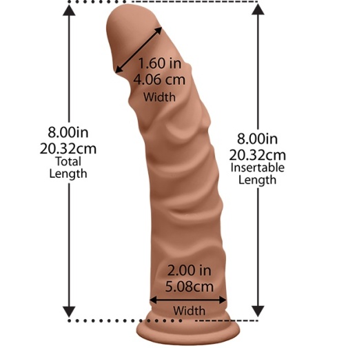 Doc Johnson - 8" Ragin D Realistic Dildo - Caramel 照片