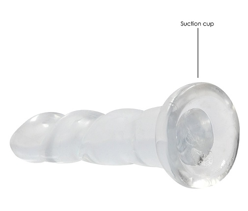 RealRock - 7" Wave Non-Realistic Dildo - Clear photo