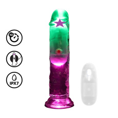 RealRock - 6" LED Vibro Dildo - Clear 照片