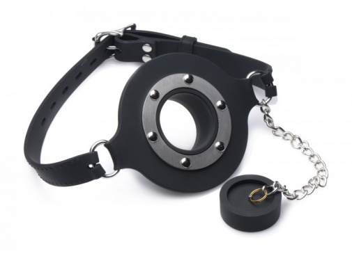 Master Series - Pie Hole Feeding Gag - Black photo