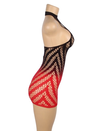 Ohyeah - Gradient Dress - Black/Red - XL photo