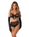 Obsessive - Rossay Crotchless 4 pcs Set - Black - S/M 照片
