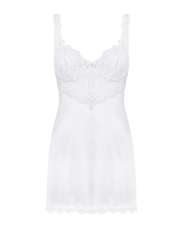 Obsessive - Amor Blanco Chemise & Thong - White - S/M photo