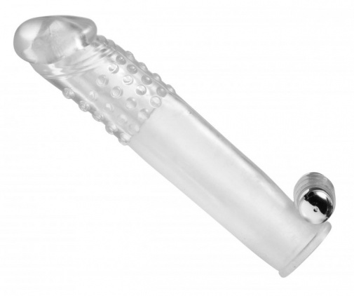 Size Matters - Penis Extender Vibro Sleeve with Bullet - Transparent photo