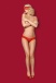 Obsessive - 822-SEA-3 內衣 2件套裝 - 紅色 - S/M 照片-3