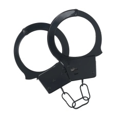 Ouch - Classic Metal Hand Cuffs - Black photo