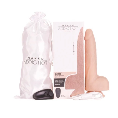 Naked Addiction - 8.5” Thrusting & Vibrating Dildo  照片