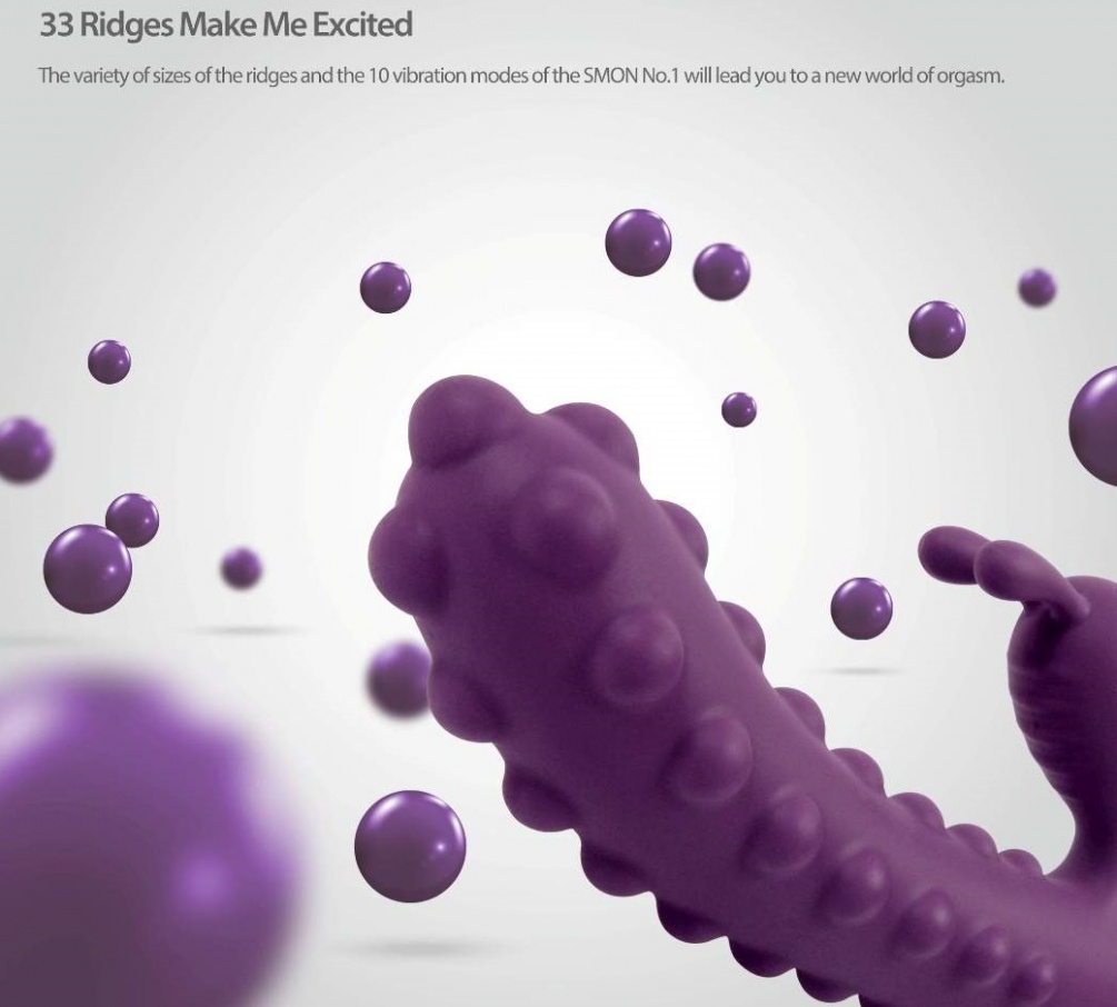 Kokos - Smon 兔子震动棒 - 紫色 照片-7