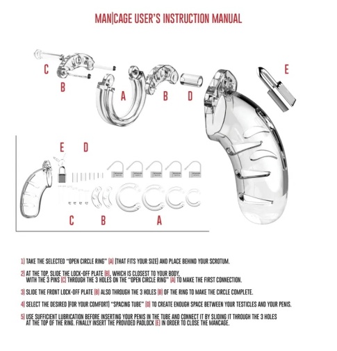 ManCage - Chastity Cage #4 - Clear photo