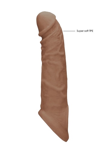 RealRock - Penis Sleeve 8" - Brown photo