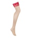 Obsessive - Lacelove 蕾丝丝袜 - 红色 - 加大/加加大码 照片-6
