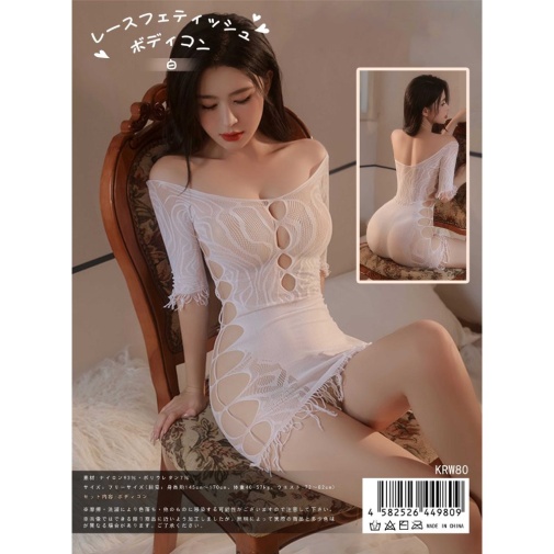 KR - Lace Fetish Dress KRW-080 - White photo