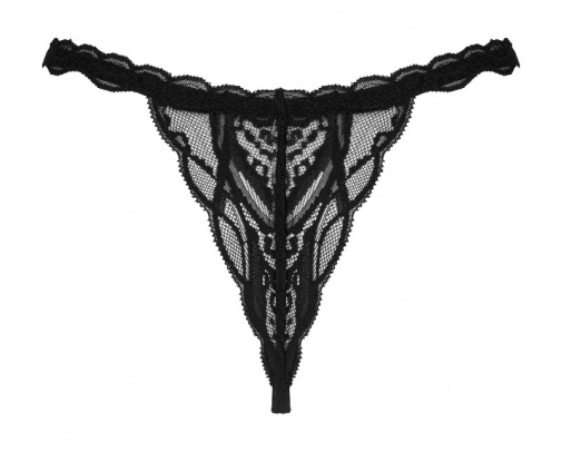 Obsessive - Sedila Crotchless Panties - Black - L/XL photo