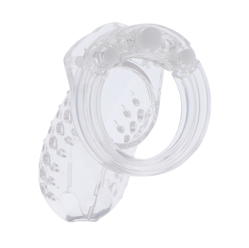 Hidden Desire - Extreme Acrylic Chastity Cock Cage - Clear photo