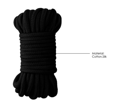 Ouch - Thick Bondage Rope 10m - Black photo