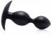 Master Series - Orbs Steel Weighted Duotone Silicone Anal Plug - Black photo-3