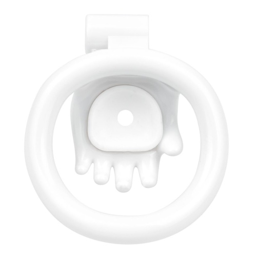 FAAK - Hand Shaped Resin Chastity Cage - White 照片