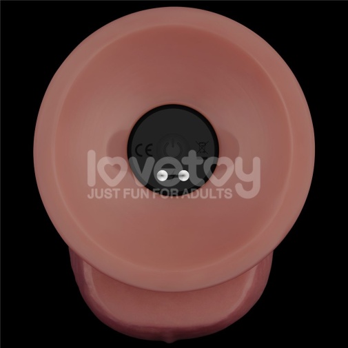 Lovetoy - 8.5'' 双层柔软震动假阳具 - 肉色 照片
