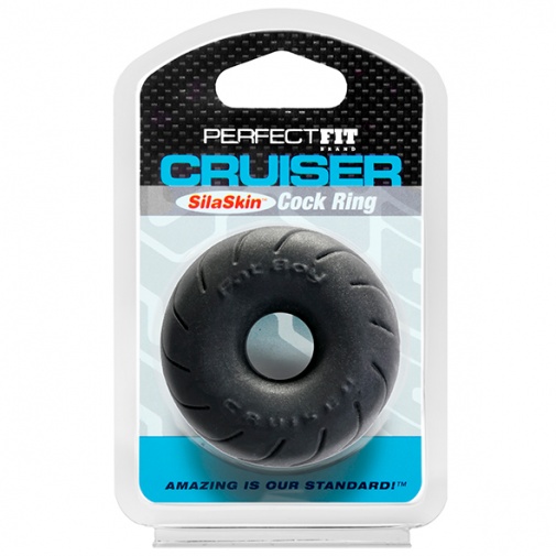 Perfect Fit - SilaSkin Cruiser 阴茎环 6.4cm - 黑色 照片