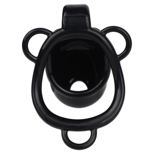 FAAK - Resin Pig Chastity Cage w Catheter - Black photo