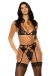 Oh La La Cheri - Myla Cage 3pcs Set - Black - S/M photo-3