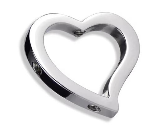 FAAK - Heart Nipple Clamps - Silver photo