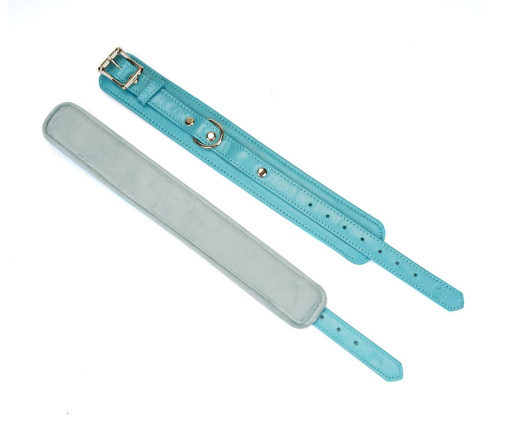 Liebe Seele - Lamb Leather Ankle Cuffs - Blue 照片