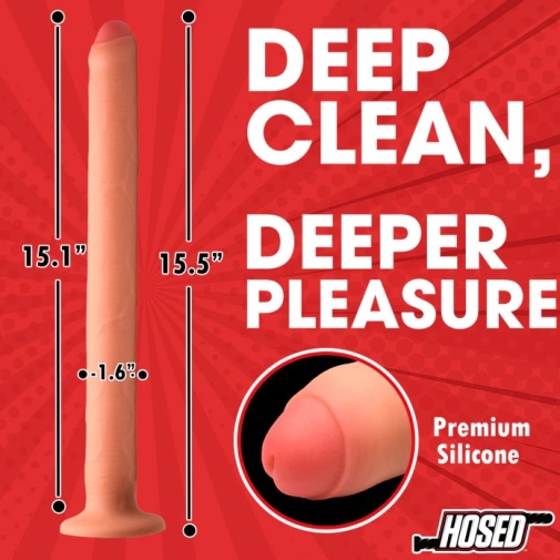 Hosed - 15" Thick Enema Dildo - Flesh 照片