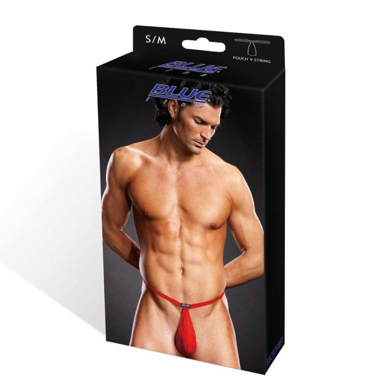 Blueline - Performance Microfiber Pouch G-String - Red - S/M photo