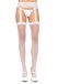 Leg Avenue - Sheer Thi-Hi with Lace Garter Belt - White photo