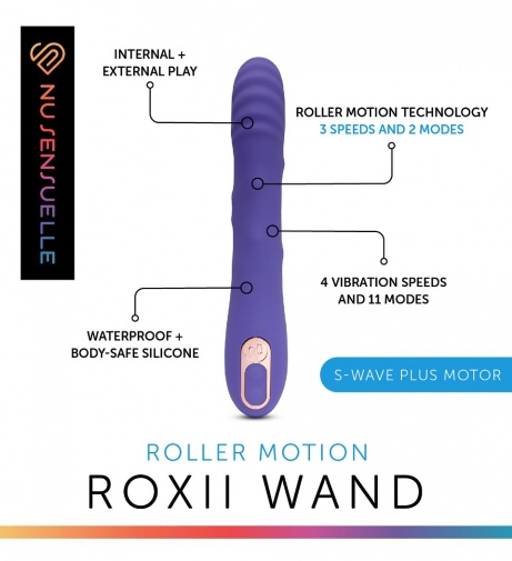 Nu Sensuelle - Roxii Roller Motion Wand - Purple photo