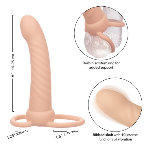 CEN - Maxx Ribbed Vibro Dual Penetrator - Flesh photo