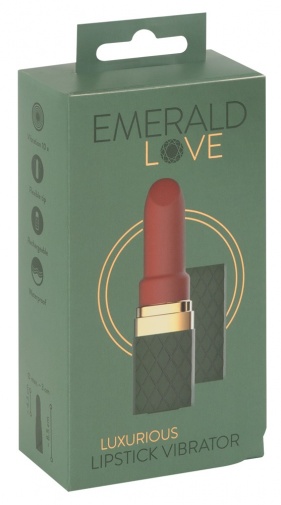 Emerald Love - 奢华唇膏震动器 - 绿色 照片