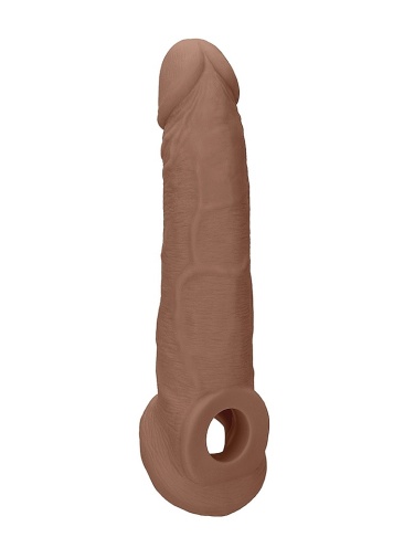 RealRock - Penis Sleeve 9" - Brown photo