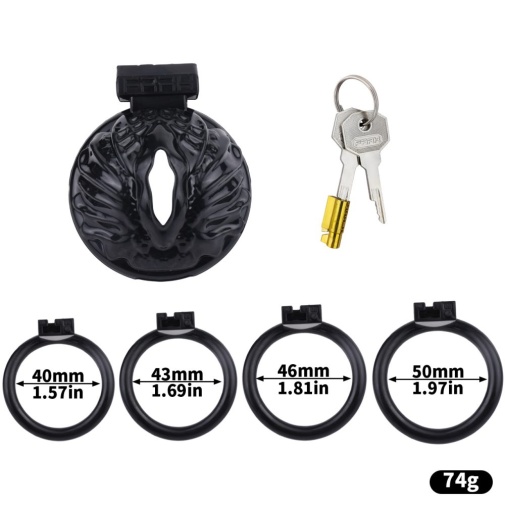 FAAK - Resin Pussy Chastity Cage - Black 照片