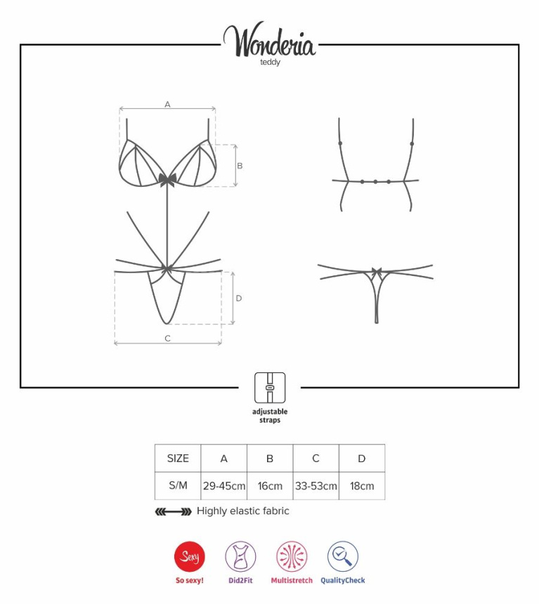 Obsessive - Wonderia 连身内衣 - 红色 - S/M 照片