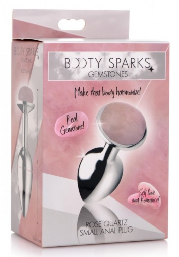 Booty Sparks - Rose Quartz Gem Anal Plug S-size - Pink photo