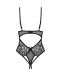 Obsessive - Blomentis Crotchless Teddy - Black - XS/S 照片-6