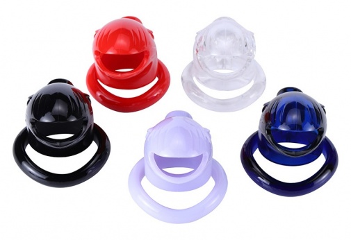 MT - Plastic Chastity Cage w Magic Lock - Clear photo